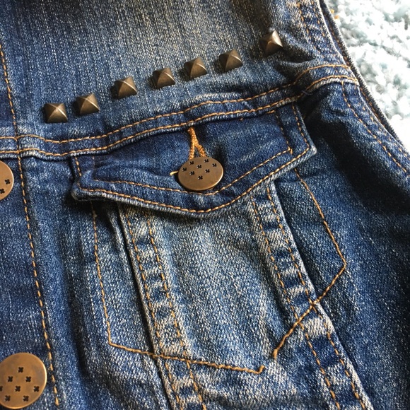 Studded Denim Vest - Picture 2 of 5